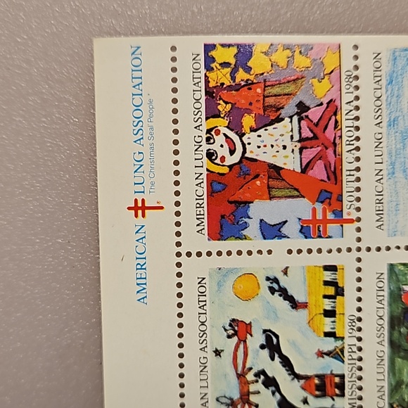 Christmas Seals American Lung Association National Art Education Assoc. 1980 - Picture 4 of 6